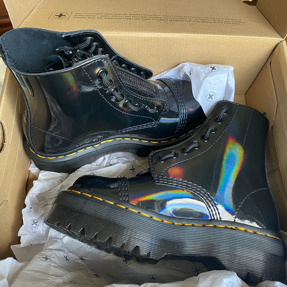 Dr Martens Sinclair Rainbow Prism Boots